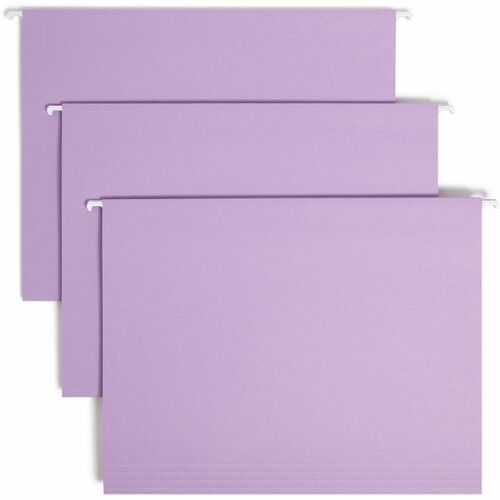 Smead  Hanging Folders w/Poly Tab, 1/5 Tab, Ltr, 25/BX, Lavender