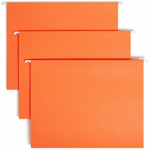 Smead  Hanging Folders w/Poly Tab, 1/5 Tab, Ltr, 25/BX, Orange