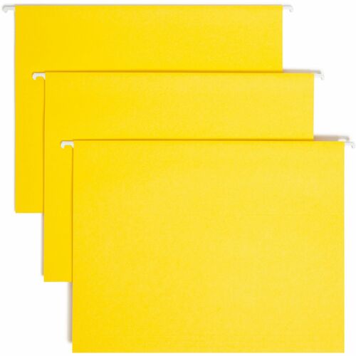 Smead  Hanging Folders w/Poly Tab, 1/5 Tab, Ltr, 25/BX, Yellow