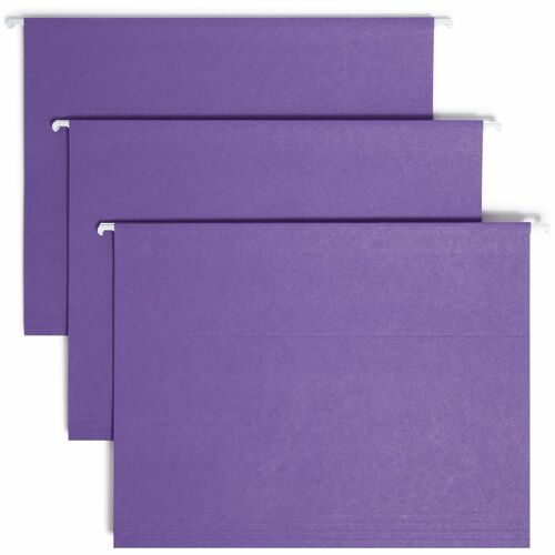 Smead  Hanging Folder, 1/5 Tab Cut, Letter Size, 25/BX, Purple
