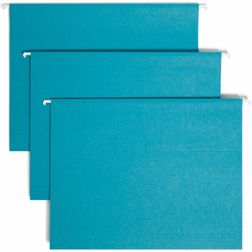 Smead  Hanging Folders w/Poly Tab, 1/5 Tab, Ltr, 25/BX, Teal