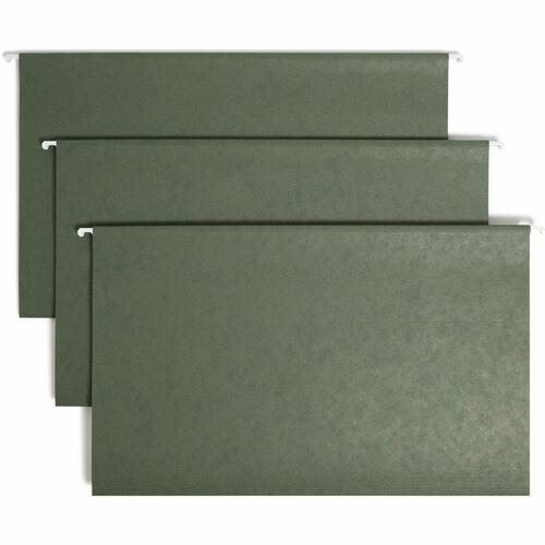 Smead  Hanging Folder, 1/3 Tab Cut, Legal, 25/BX,Standard Green