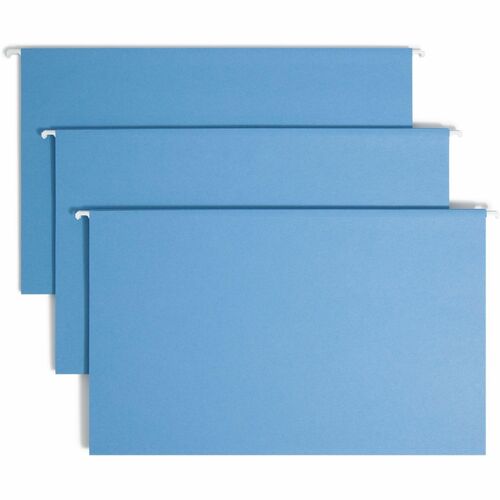 Smead  Hanging Folders w/Poly Tab, 1/5 Tab, Lgl, 25/BX, Blue
