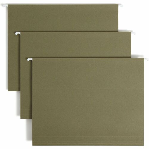 Smead  Hanging File Folder,w/ Vinyl Tabs,1/5 Cut,Letter,25/BX,Green