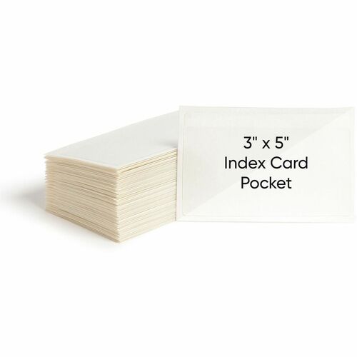 Smead  Poly Pockets, Self Adhesive, Size 5-5/16"x3-5/8", 100/BX, CL