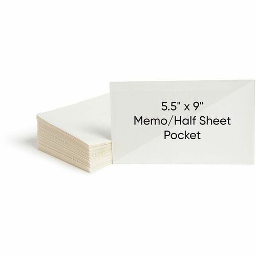 Smead  Poly Pockets, Self Adhesive, Size 9"x5-9/16", 100/BX, CL
