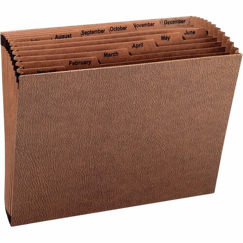 Smead  Monthly Expanding File, Jan-Dec,12 Pkt,Letter,12"x10", RDR