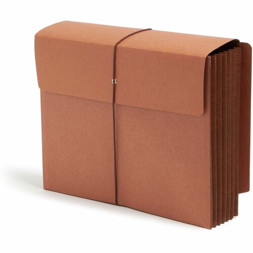 Smead  End Tab Wallets, 5-1/4" Expansion, Letter, 10/BX, Redrope