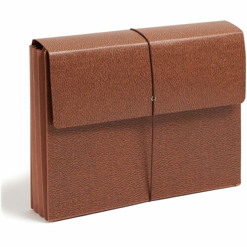 Smead  Leather Like Wallet, Elastic Cord, 3-1/2" Exp,11-3/4"x9-1/2"