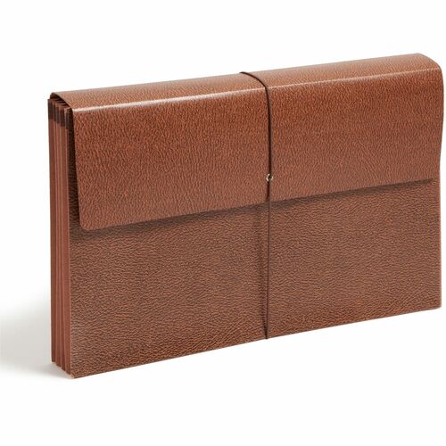 Smead  Leather Like Wallet, Elastic Cord, 3-1/2" Exp, 15"x10"
