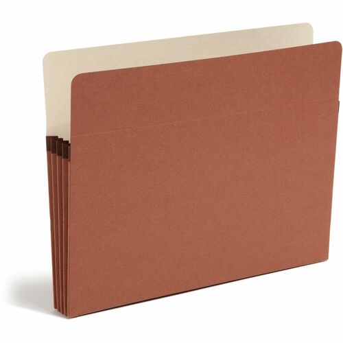 Smead  File Pocket, 3-1/2"Exp, Straight Cut, Ltr, 25/BX, RDR