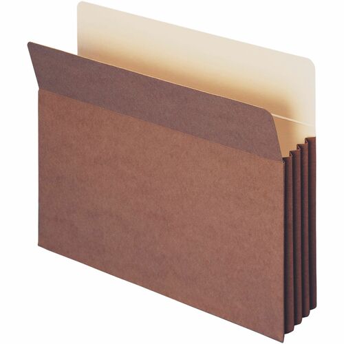 Smead  File Pockets, 3-1/2" Exp, Letter, 10/BX, Red Rope