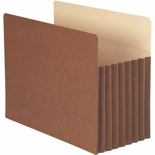 Smead  File Pockets, 7" Exp, Letter, 5/BX, Red Rope