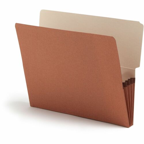 Smead  End Tab File Pocket, Redrope, 3-1/2" Exp, Letter, 10/BX, MLA