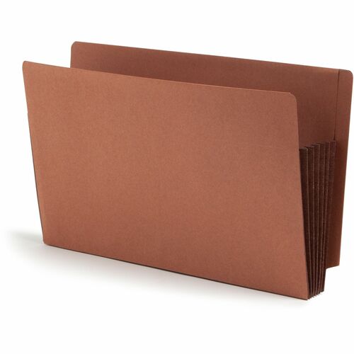 Smead  File Pockets, Extra Wide, 5-1/4" Exp, Legal, 10/BX, Brown