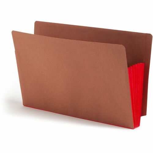 Smead  Extra Wide File Pocket, 5-1/4" Exp, Legal, Red