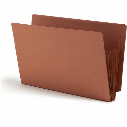 Smead  File Pockets, End Tab, 5-1/4" Exp, Legal, 10/BX, Red
