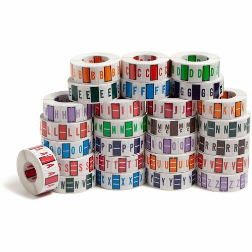 Smead  Color Coded Labels,A-Z,1"x1-1/4",500 Labels/RL,26RL/BX,AST