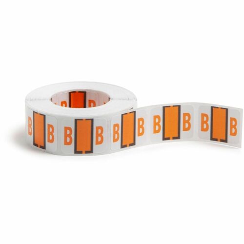Smead  Color Code Labels, "B", 1"x1-1/4", 500/RL, Light Orange