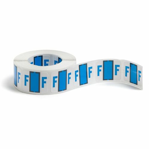Smead  Color Code Labels, "F", 1"x1-1/4", 500/RL, Blue