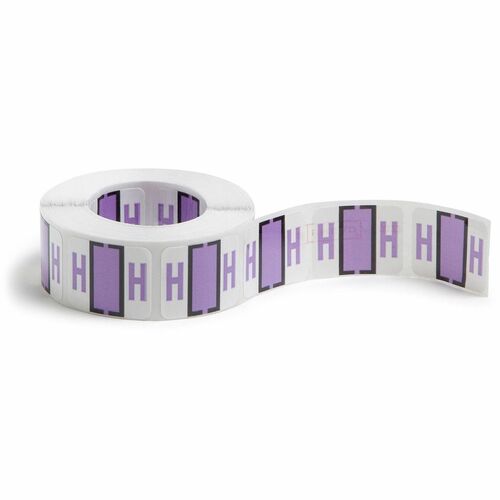 Smead  Color Code Labels, "H", 1"x1-1/4", 500/RL, Lavender