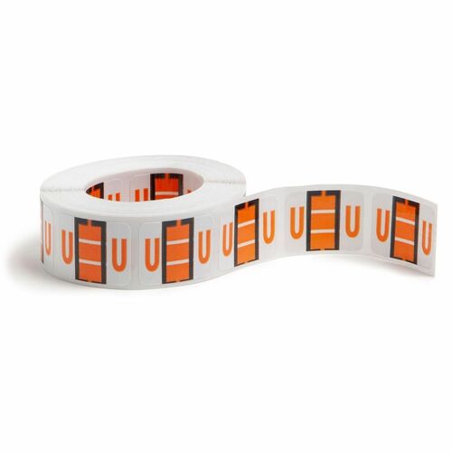 Smead  Color Code Labels, "U", 1"x1-1/4", 500/RL, Light Orange