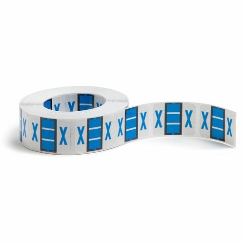 Smead  Color Code Labels, "X", 1"x1-1/4", 500/RL, Blue