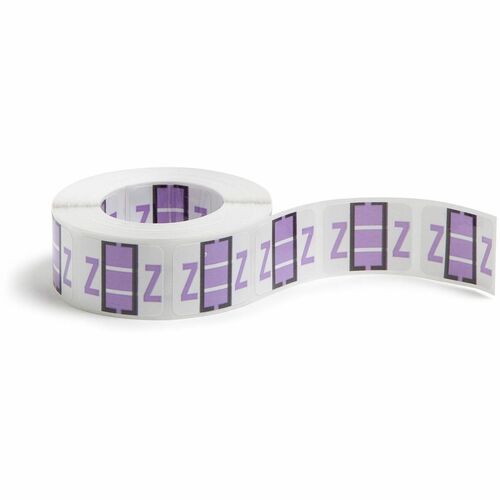 Smead  Color Code Labels, "Z", 1"x1-1/4", 500/RL, Lavender
