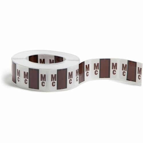 Smead  Color Code Labels, "Mc", 1"x1-1/4", 500/RL, Brown