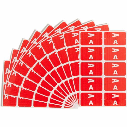 Smead  Color Coded Label, "A", 100/PK, Red