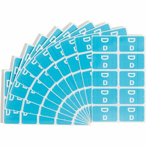 Smead  Color Coded Label, "D", 100/PK, Light Blue
