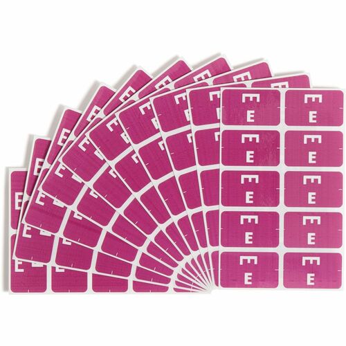 Smead  Color Coded Label, "E", 100/PK, Purple