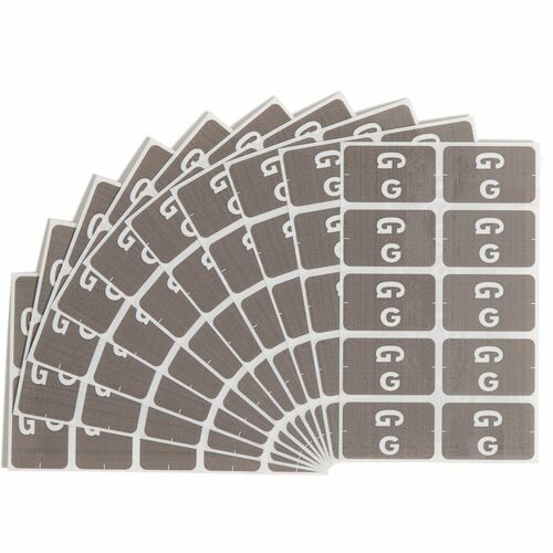 Smead  Color Coded Label, "G", 100/PK, Gray