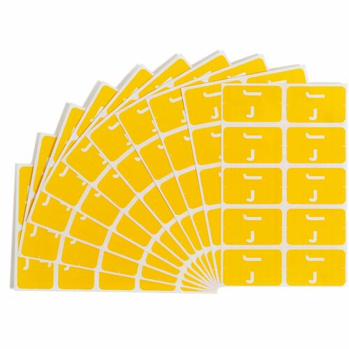 Smead  Color Coded Label, "J", 100/PK, Yellow