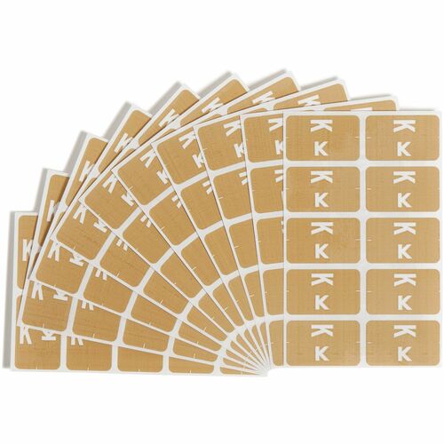 Smead  Color Coded Label, "K", 100/PK, Light Brown