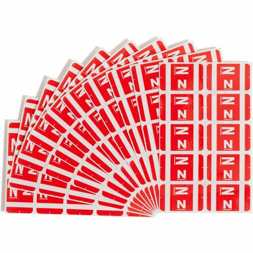 Smead  Color Coded Label, "N", 100/PK, Red