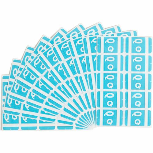 Smead  Color Coded Label, "Q", 100/PK, Light Blue