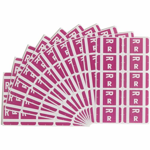 Smead  Color Coded Label, "R", 100/PK, Purple