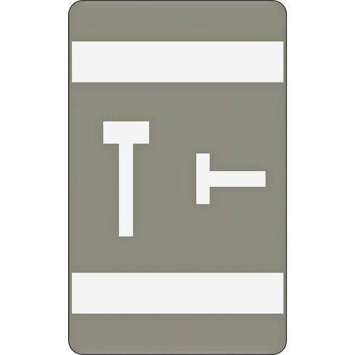 Smead  Color Coded Label, "T", 100/PK, Gray