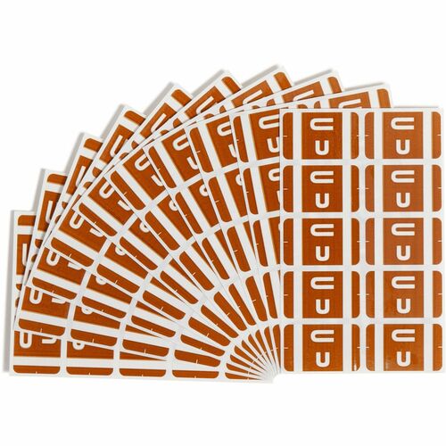 Smead  Color Coded Label, "U", 100/PK, Dark Brown
