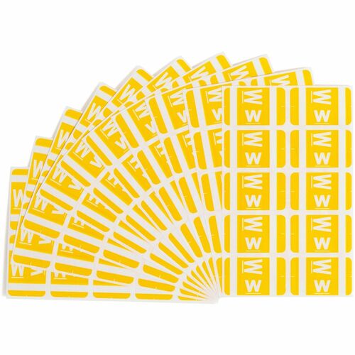 Smead  Color Coded Label, "W", 100/PK, Yellow