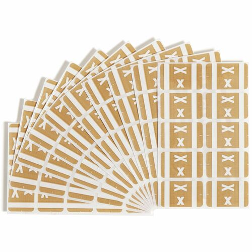 Smead  Color Coded Label, "X", 100/PK, Light Brown