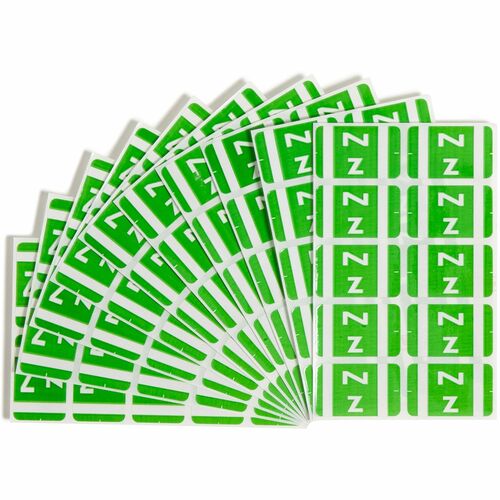 Smead  Color Coded Label, "Z", 100/PK, Light Green