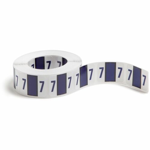 Smead  Numeric Coded Labels, "7", 1-1/4"x1", 500/RL, Purple