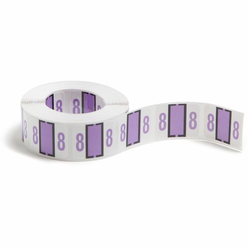 Smead  Numeric Coded Labels, "8", 1-1/4"x1", 500/RL, Lavender