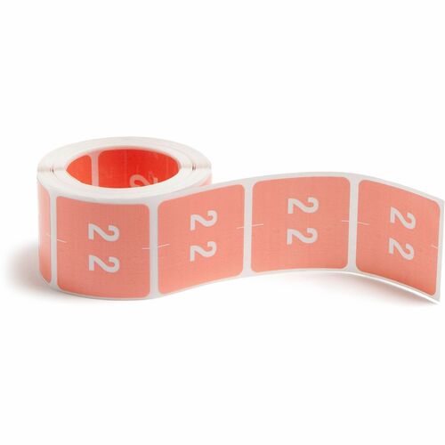 Smead  Numeric Labels, "2", 1-1/2"x1-1/2", 250/RL, Pink