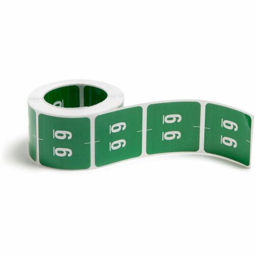 Smead  Numeric Labels, "6", 1-1/2"x1-1/2", 250/RL, Green