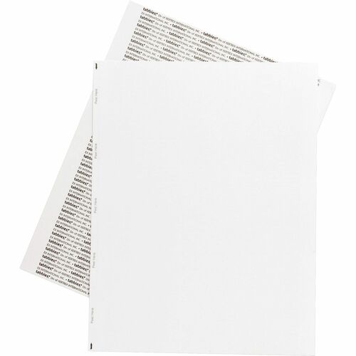 Tabbies  Transcription Labels,Unruled,1/Sht,8-1/2"x11",100/BX,White