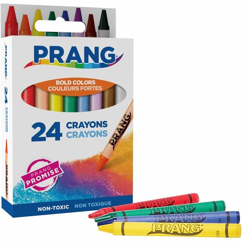 Dixon Ticonderoga Company  Eco-friendly Crayons, Children's,Tuck Box, 24/BX, Assorted