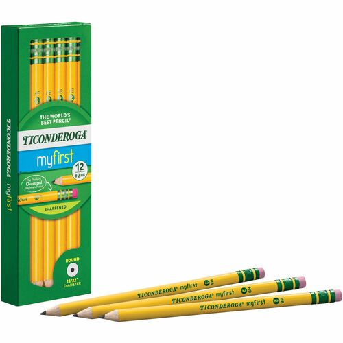 Dixon Ticonderoga Company  Beginner's Pencil, Large, No.2 Lead, Yellow